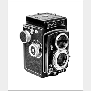 Vintage 1950s Twin Lens Camera - Closed Hood Posters and Art